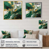 Green and Gold Liquid Magic I - Abstract Canvas Wall Art