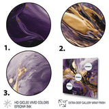 Purple and Gold Liquid Magic II - Abstract Canvas Wall Art