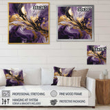 Purple and Gold Liquid Magic II - Abstract Canvas Wall Art