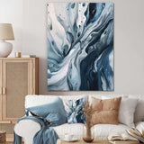 Blue and Grey Ethereal Elixir III - Abstract Canvas Wall Art