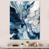 Blue Grey Ethereal Elixir I - Abstract Canvas Wall Art