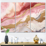 Pink and Gold Enchanted Spills I - Multi-Panels