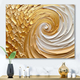 Gold Eternal Swirl I - Abstract Canvas Wall Art