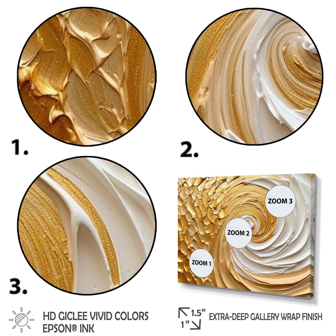 Gold Eternal Swirl I - Abstract Canvas Wall Art