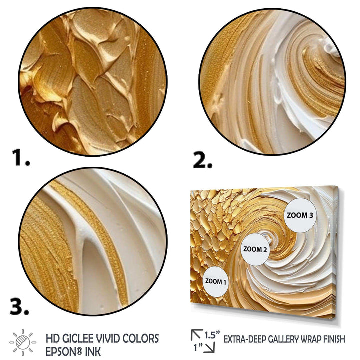 Gold Eternal Swirl I - Abstract Canvas Wall Art