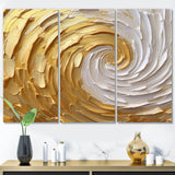 Gold and Cream Enchanted Whirls I - Multi-Panels
