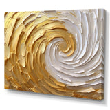 Gold and Cream Enchanted Whirls I - Abstract Canvas Wall Art