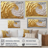 Gold and Cream Enchanted Whirls I - Abstract Canvas Wall Art