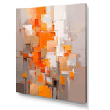 Orange Brown Shattered Realities - Abstract Canvas Wall Art