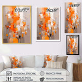 Orange Brown Shattered Realities - Abstract Canvas Wall Art