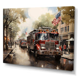 Fire Truck II - Americana Canvas Wall Art