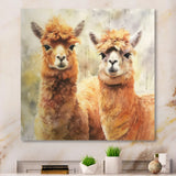 Graceful Alpacas - Brown Alpaca Wall Art