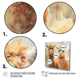 Graceful Alpacas - Brown Alpaca Wall Art