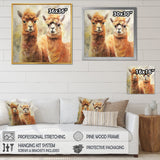 Graceful Alpacas - Brown Alpaca Wall Art