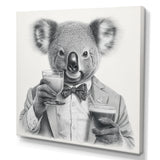 Koala Having A Drink - Animal Living Room Wall Art