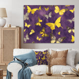Yellow and Purple Butterfly - Yellow Butterfly Wall Art