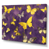 Yellow and Purple Butterfly - Yellow Butterfly Wall Art