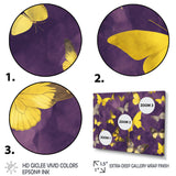 Yellow and Purple Butterfly - Yellow Butterfly Wall Art