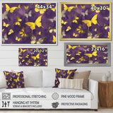 Yellow and Purple Butterfly - Yellow Butterfly Wall Art