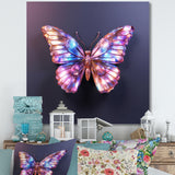 Purple and Pink Butterfly - Butterfly Framed Canvas Art