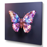 Purple and Pink Butterfly - Butterfly Framed Canvas Art