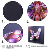 Purple and Pink Butterfly - Butterfly Framed Canvas Art