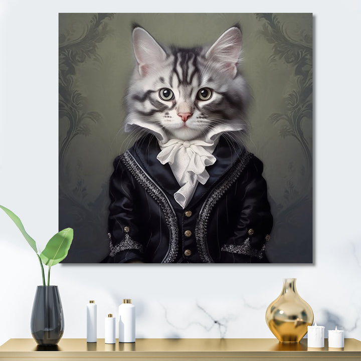 Elegant Whiskers - Cat Bedroom Wall Art