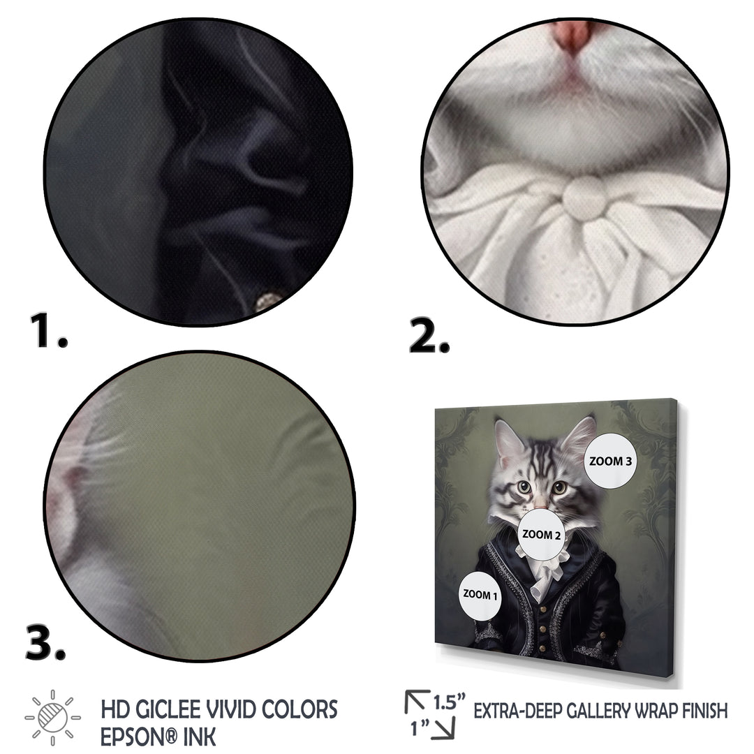 Elegant Whiskers - Cat Bedroom Wall Art