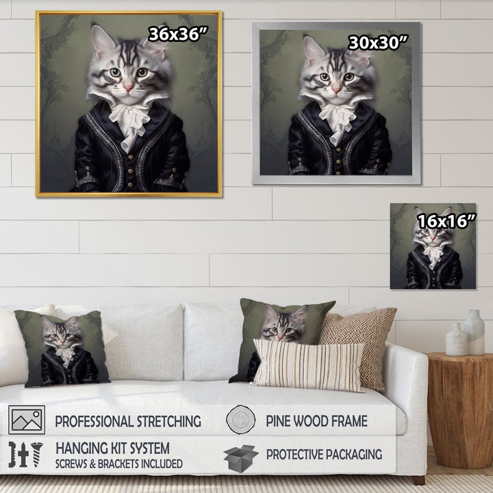 Elegant Whiskers - Cat Bedroom Wall Art