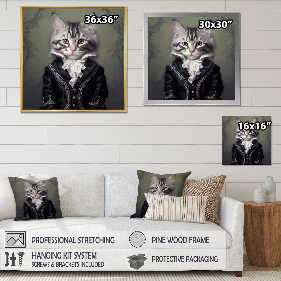 Elegant Whiskers - Cat Bedroom Wall Art