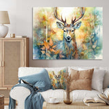 Deer Wonderers I - Animals Canvas Wall Art