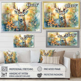 Deer Wonderers I - Animals Canvas Wall Art