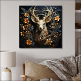 Deer Wonderers III - Animals Canvas Wall Art