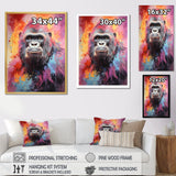 Pink Black Popart Gorilla - Gorilla Wall Art Prints