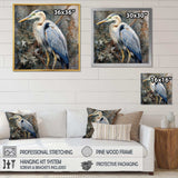 Graceful Heron Waterbird I - Animals Canvas Wall Art