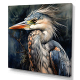 Graceful Heron Waterbird III - Animals Canvas Wall Art