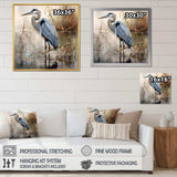 Graceful Heron Waterbird IV - Animals Canvas Wall Art