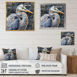 Heron Waterbird I - Animals Canvas Wall Art