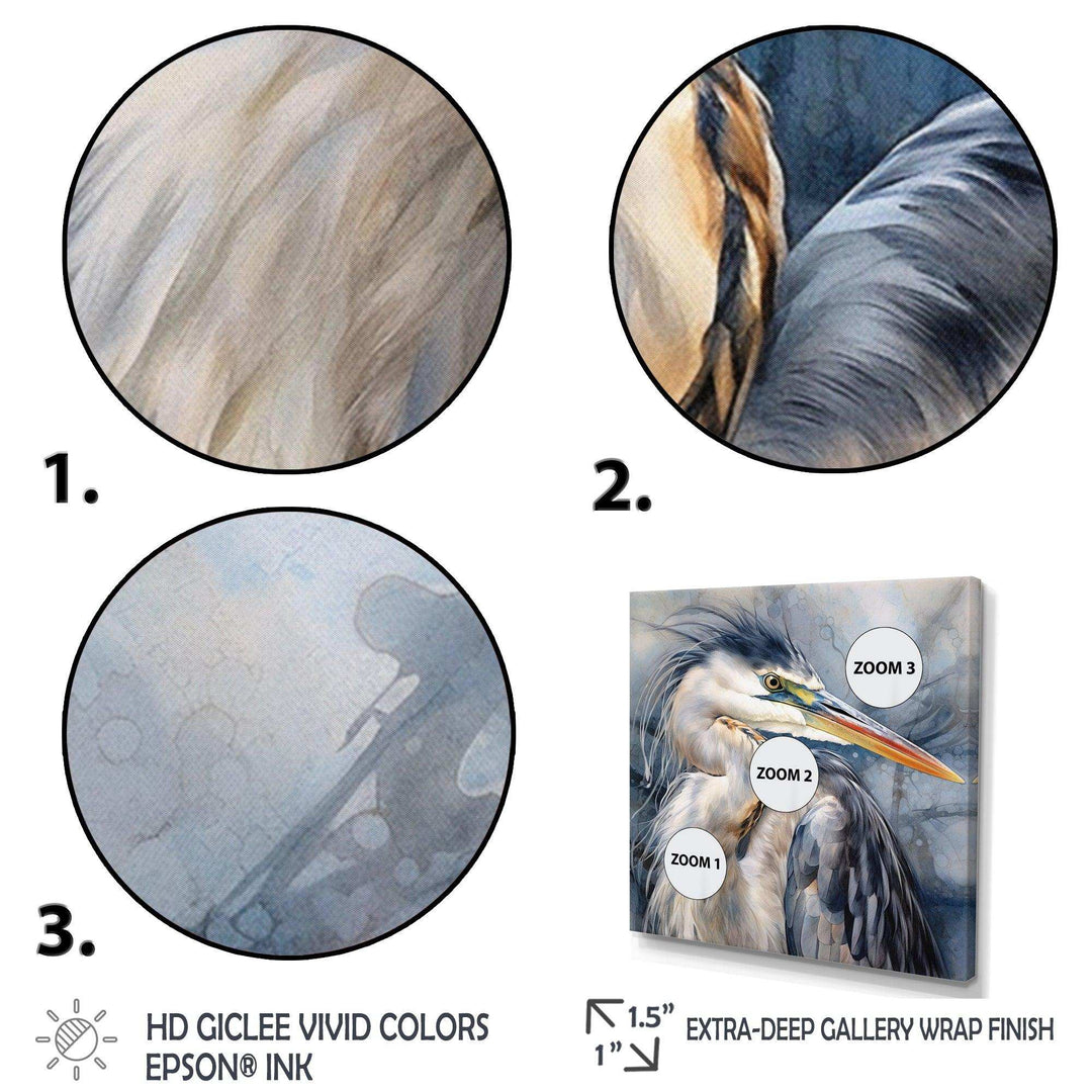 Heron Waterbird II - Animals Canvas Wall Art