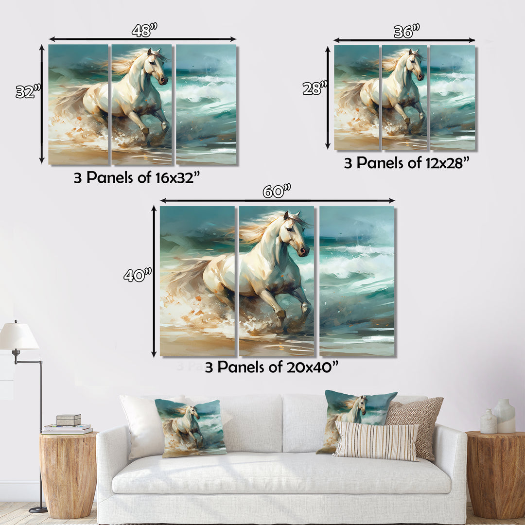 Horse On The Beach II - Multi-Panels