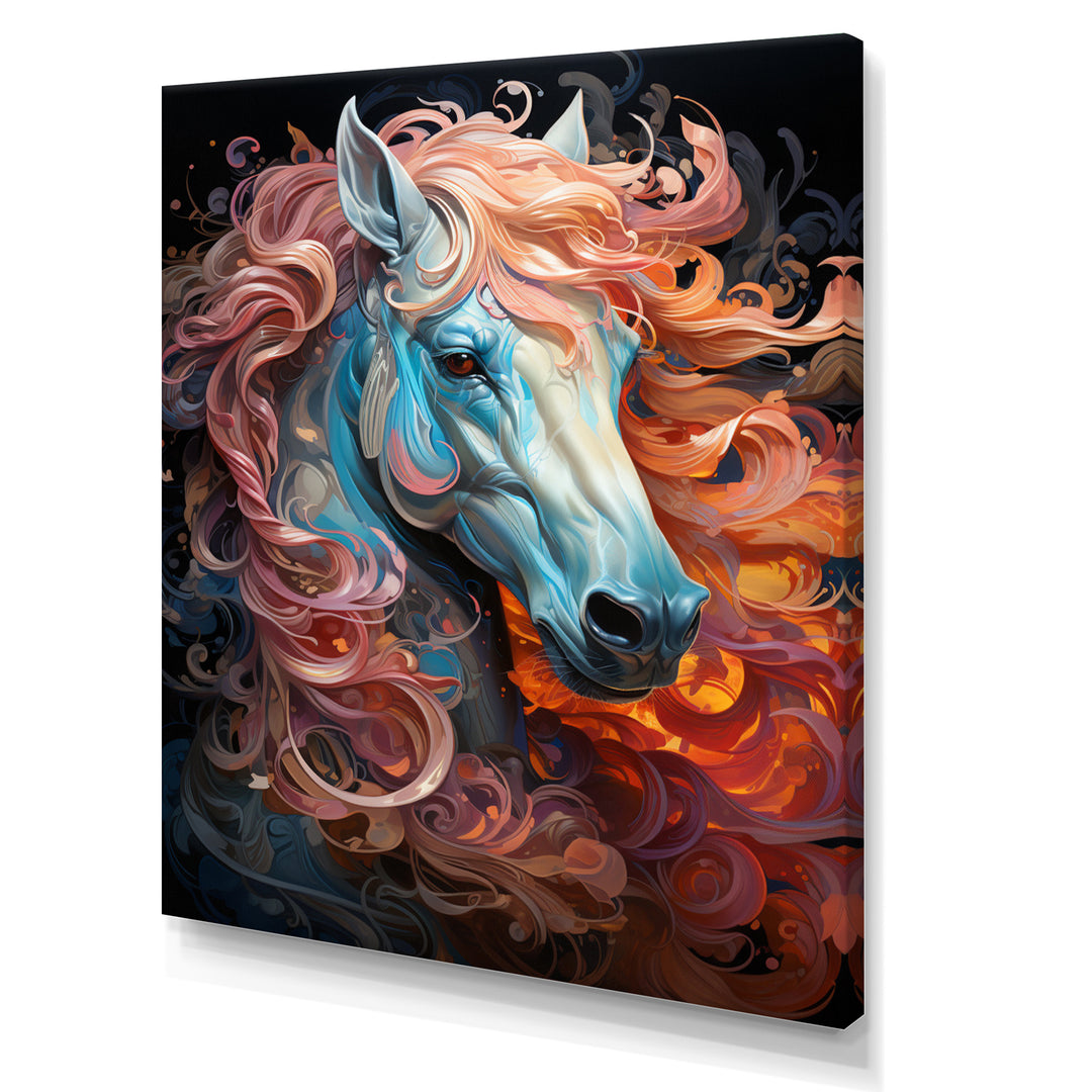 Colorful Horse Mane - Horse Living Room Wall Art
