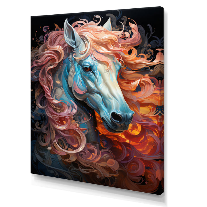 Colorful Horse Mane - Horse Living Room Wall Art