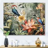 Parrot In Paradise II - Animals Canvas Wall Art