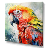 Tropical Parrot In Paradise II - Animals Canvas Wall Art