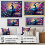 Vibrant Peacock II - Animals Canvas Wall Art