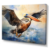 Majestic Pelican Seabird II - Animals Canvas Wall Art