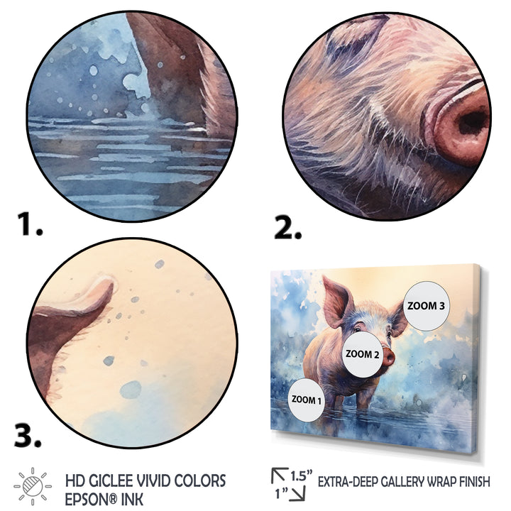 Sweet Piglets - Pig Canvas Wall Art