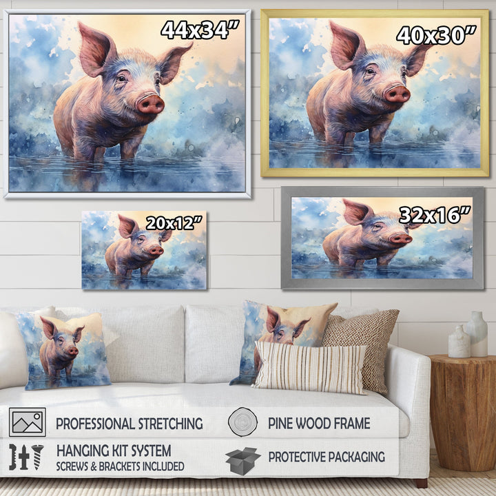 Sweet Piglets - Pig Canvas Wall Art