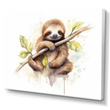 Lazy Sloth - Animals Canvas Wall Art