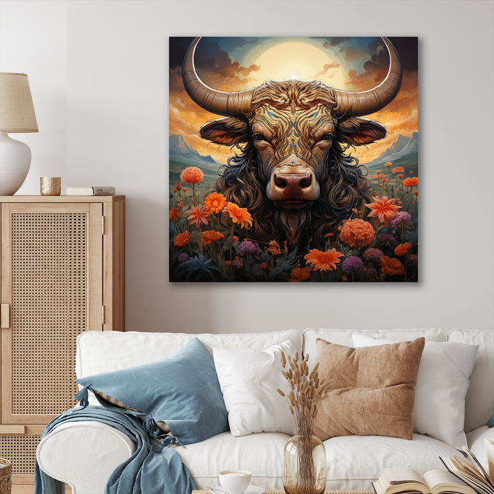 Buffalo At Sunrise - Buffalo Wall Decor